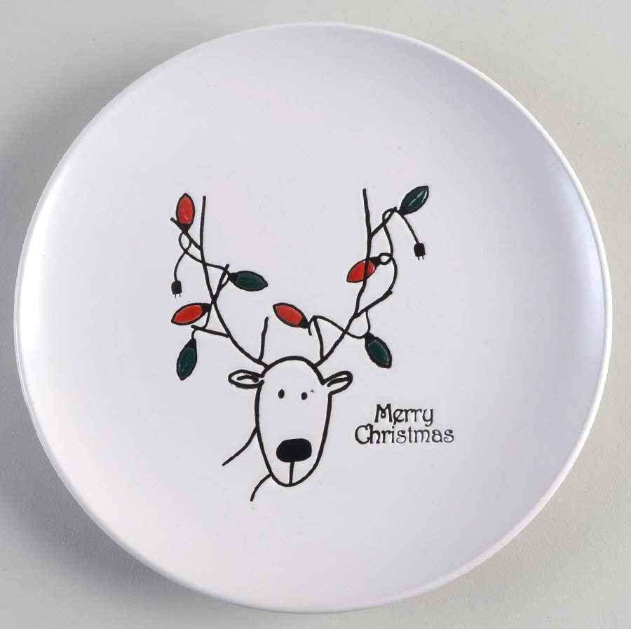 Happy Holidays (Rudy) Salad Plate by BIA Cordon Bleu-1