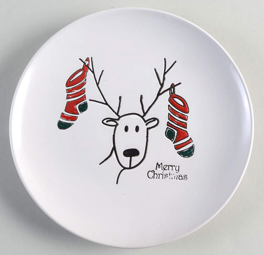 Happy Holidays (Rudy) Salad Plate by BIA Cordon Bleu-1