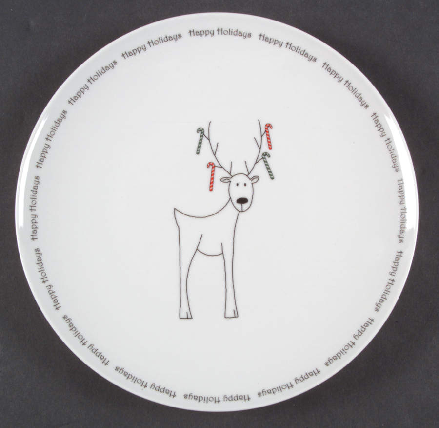 Happy Holidays (Rudy) Salad Plate by BIA Cordon Bleu-1