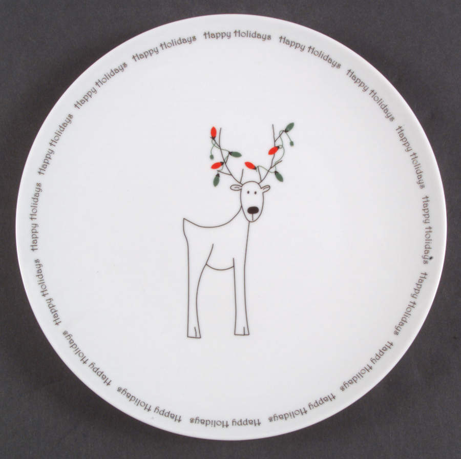 Happy Holidays (Rudy) Salad Plate by BIA Cordon Bleu-1