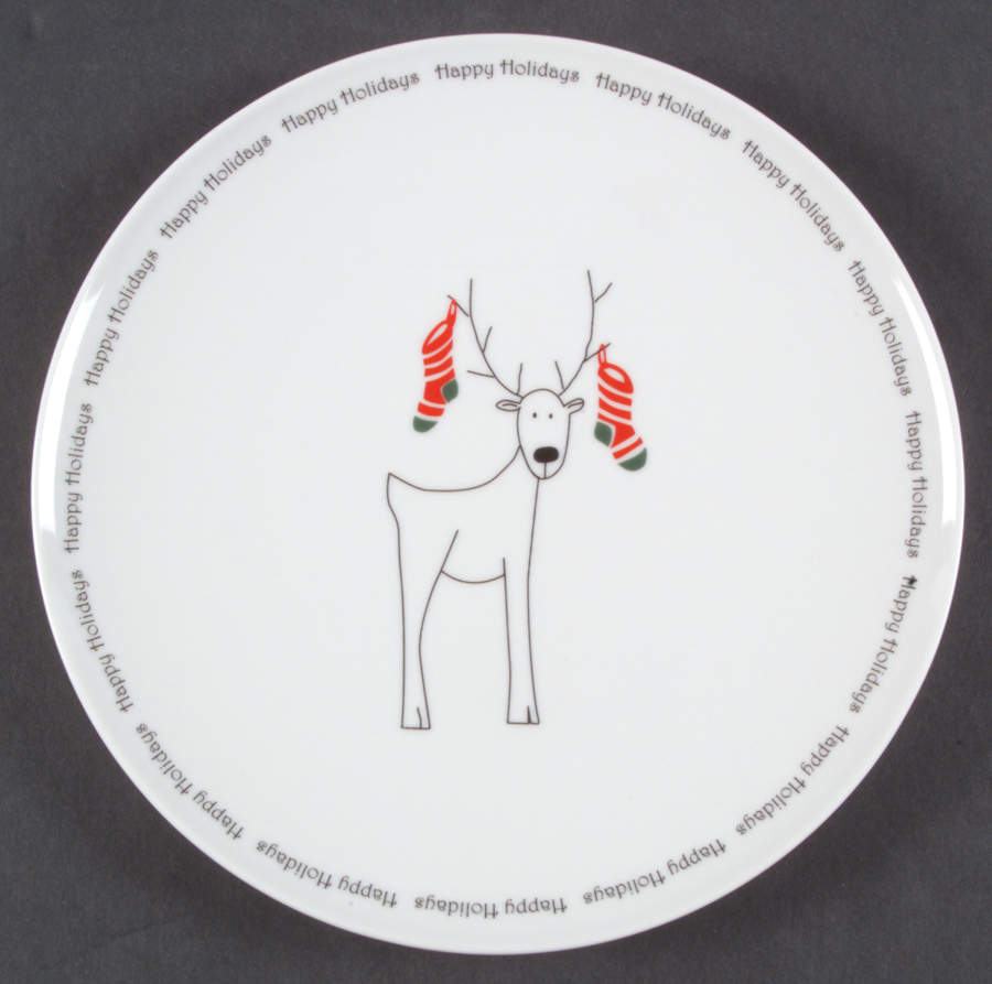 Happy Holidays (Rudy) Salad Plate by BIA Cordon Bleu-1