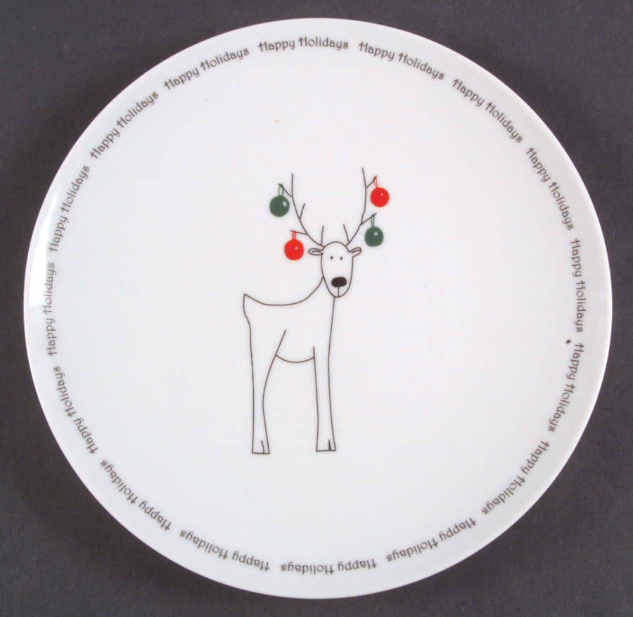 Happy Holidays (Rudy) Salad Plate by BIA Cordon Bleu-1