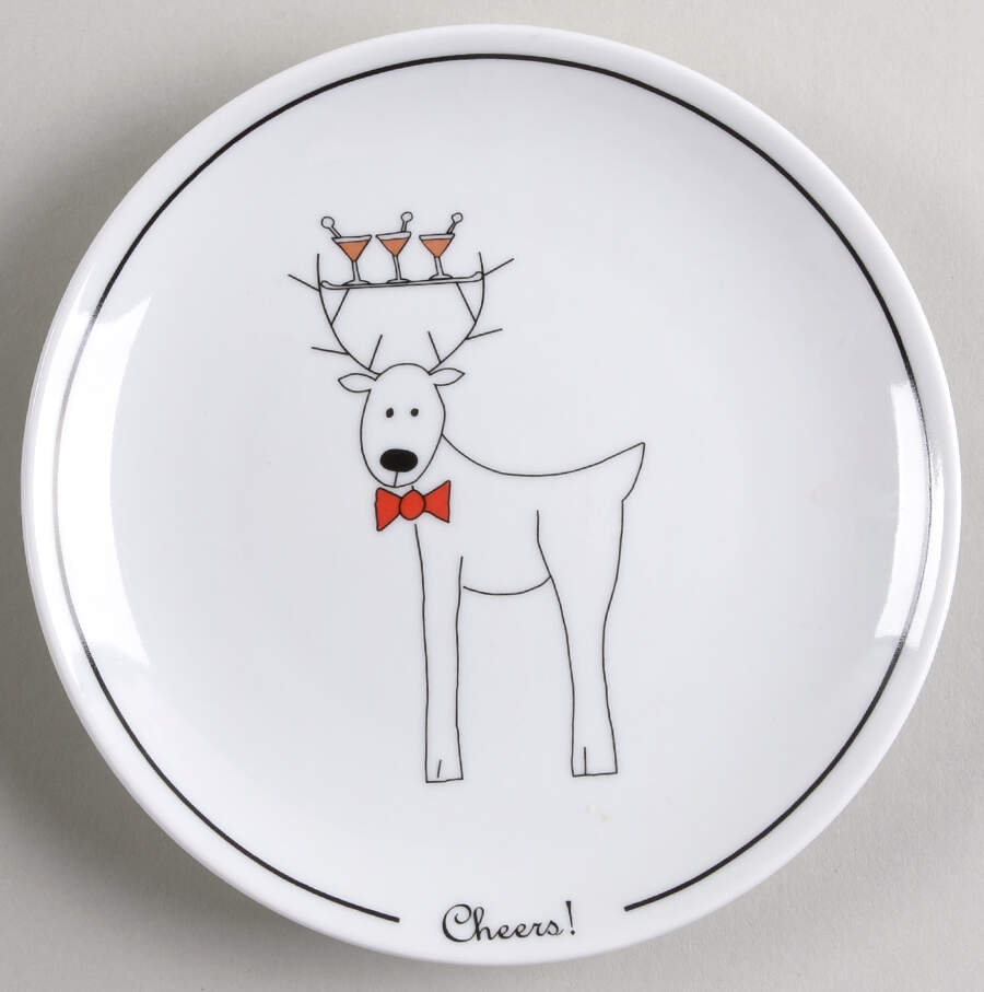 Happy Holidays (Rudy) Appetizer Plate by BIA Cordon Bleu-1