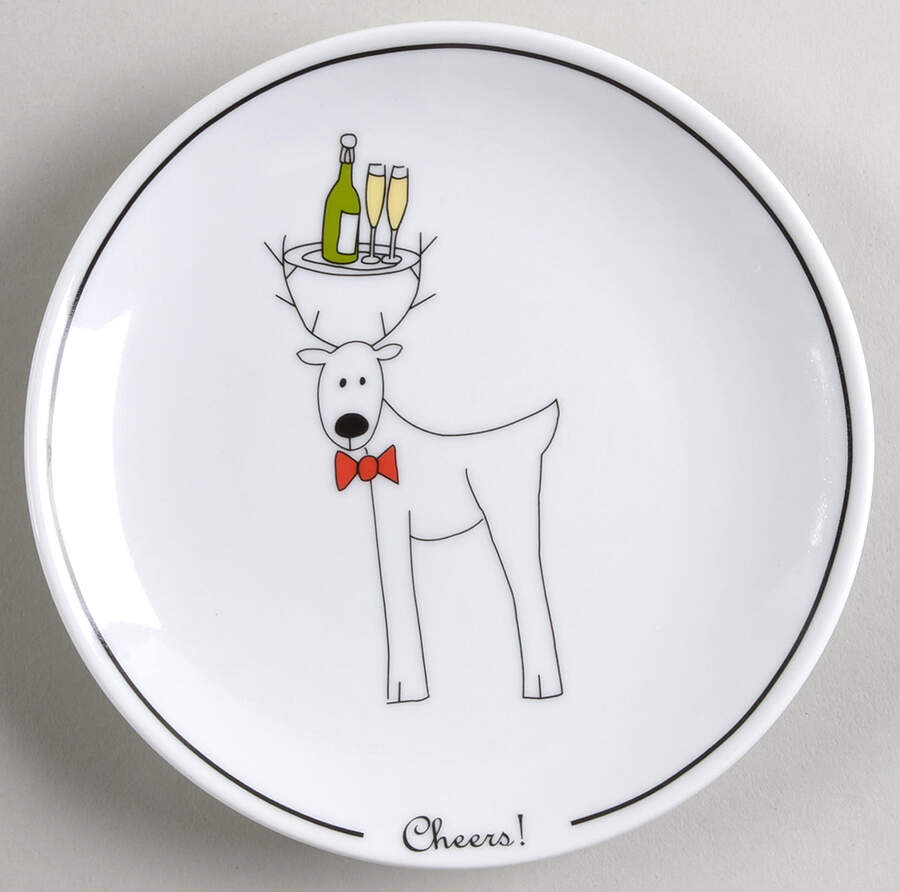 Happy Holidays (Rudy) Appetizer Plate by BIA Cordon Bleu-1