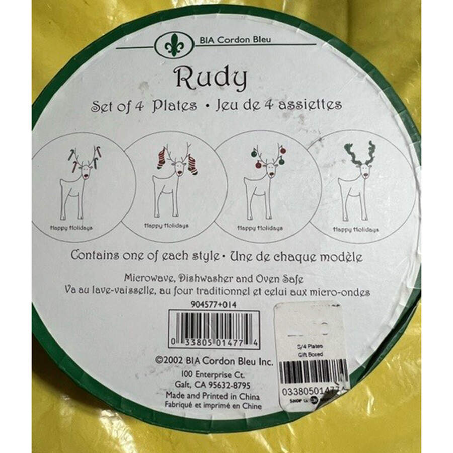 Happy Holidays (Rudy) Salad Plate by BIA Cordon Bleu-1
