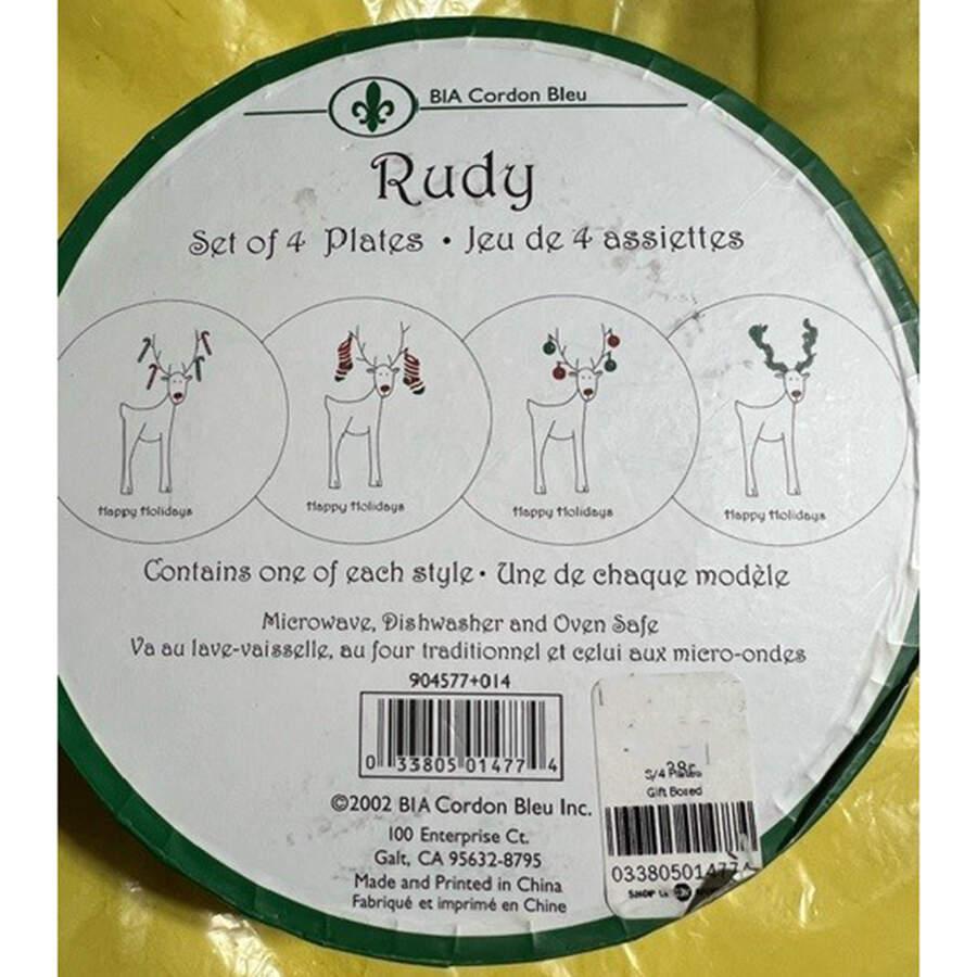 Happy Holidays (Rudy) Salad Plate by BIA Cordon Bleu-1