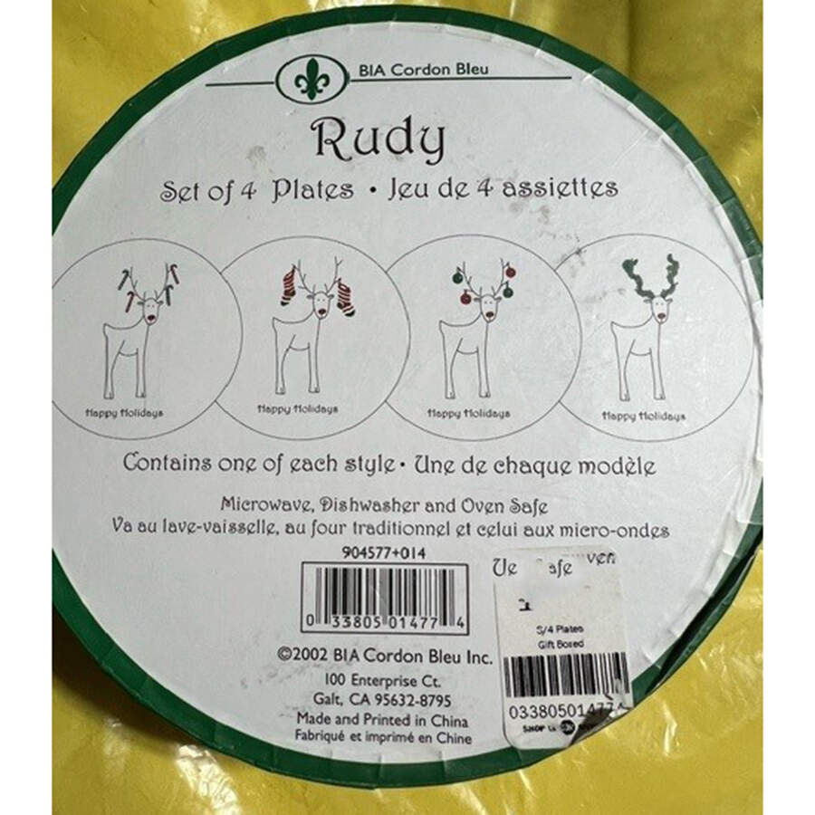 Happy Holidays (Rudy) Salad Plate by BIA Cordon Bleu-1