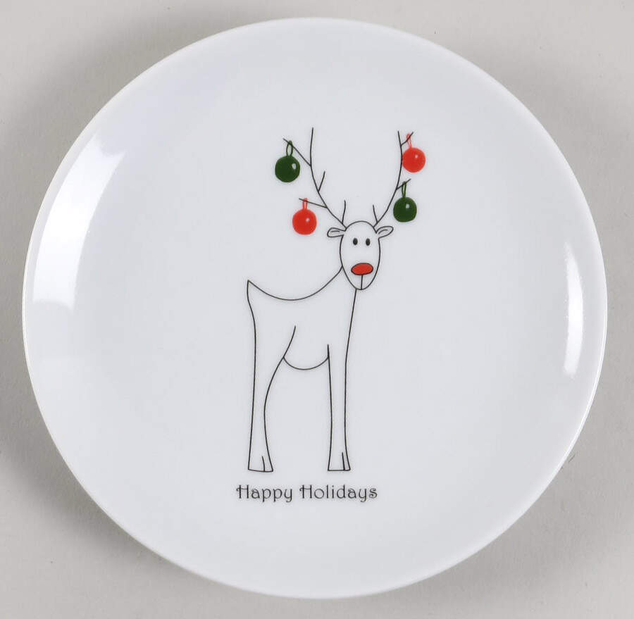 Happy Holidays (Rudy) Appetizer Plate by BIA Cordon Bleu-1