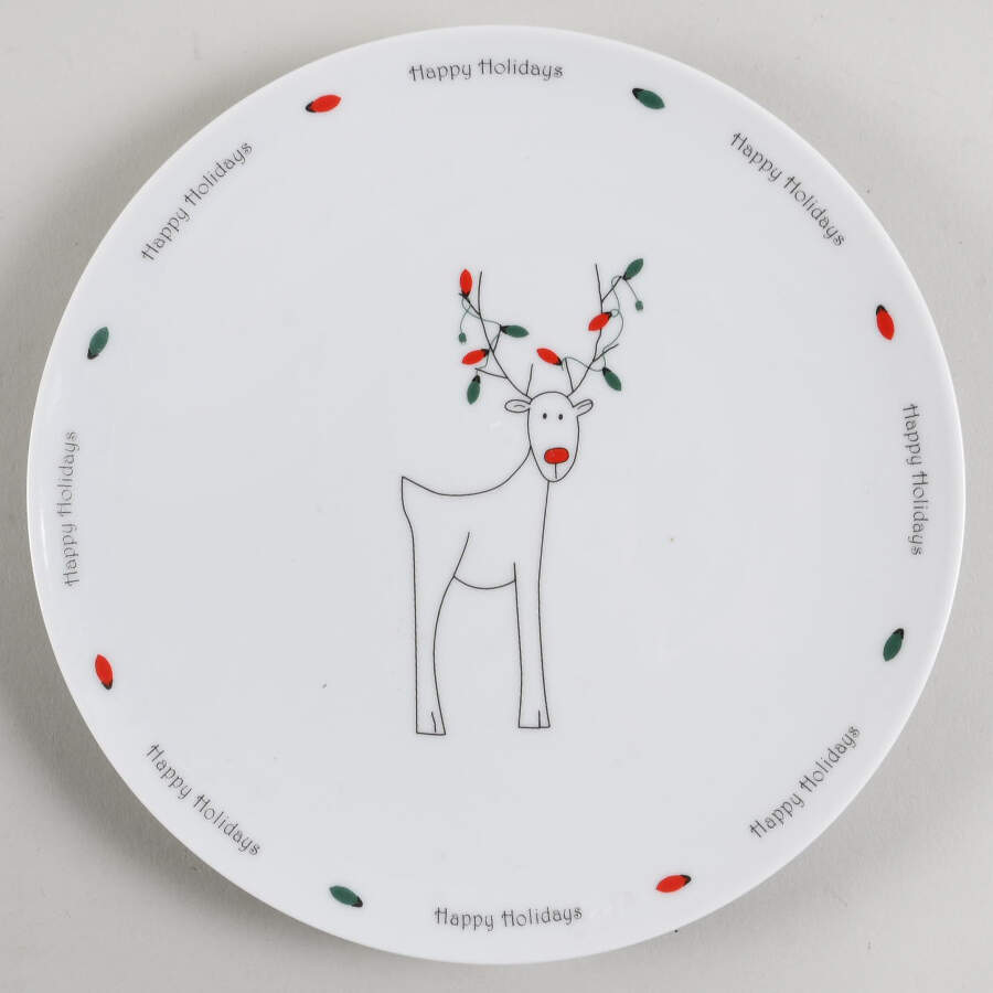 Happy Holidays (Rudy) Salad Plate by BIA Cordon Bleu-1