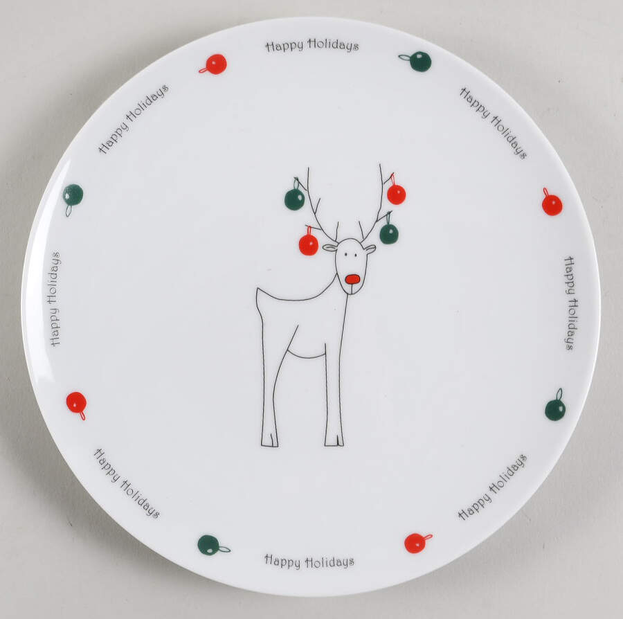 Happy Holidays (Rudy) Salad Plate by BIA Cordon Bleu-1