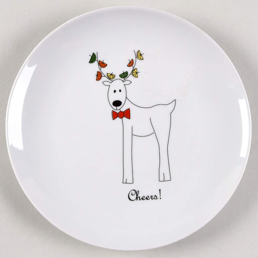Happy Holidays (Rudy) Salad Plate by BIA Cordon Bleu-1