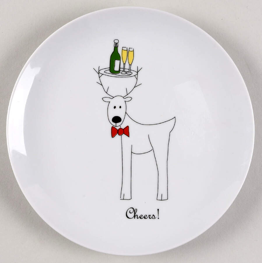 Happy Holidays (Rudy) Salad Plate by BIA Cordon Bleu-1