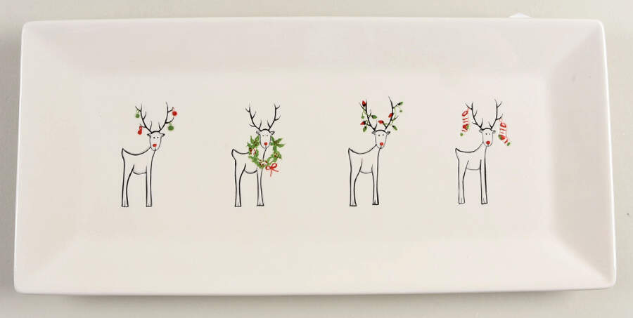 Happy Holidays (Rudy) 14" Rectangular Serving Platter by BIA Cordon Bleu-1