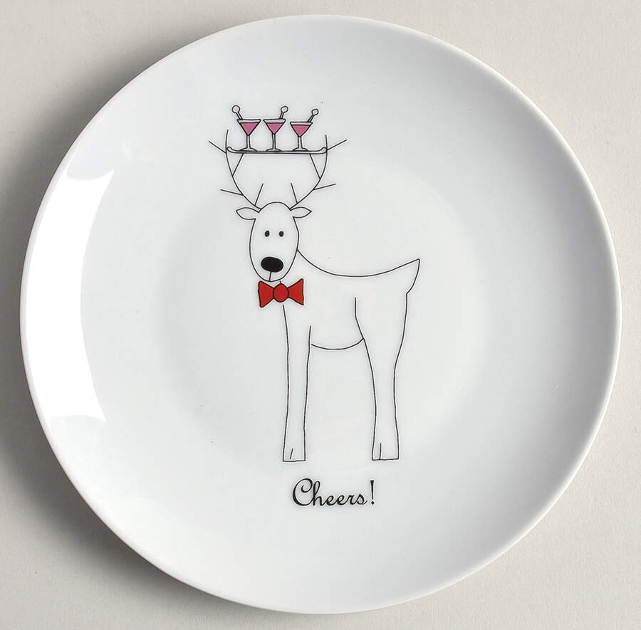 Happy Holidays (Rudy) Salad Plate by BIA Cordon Bleu-1