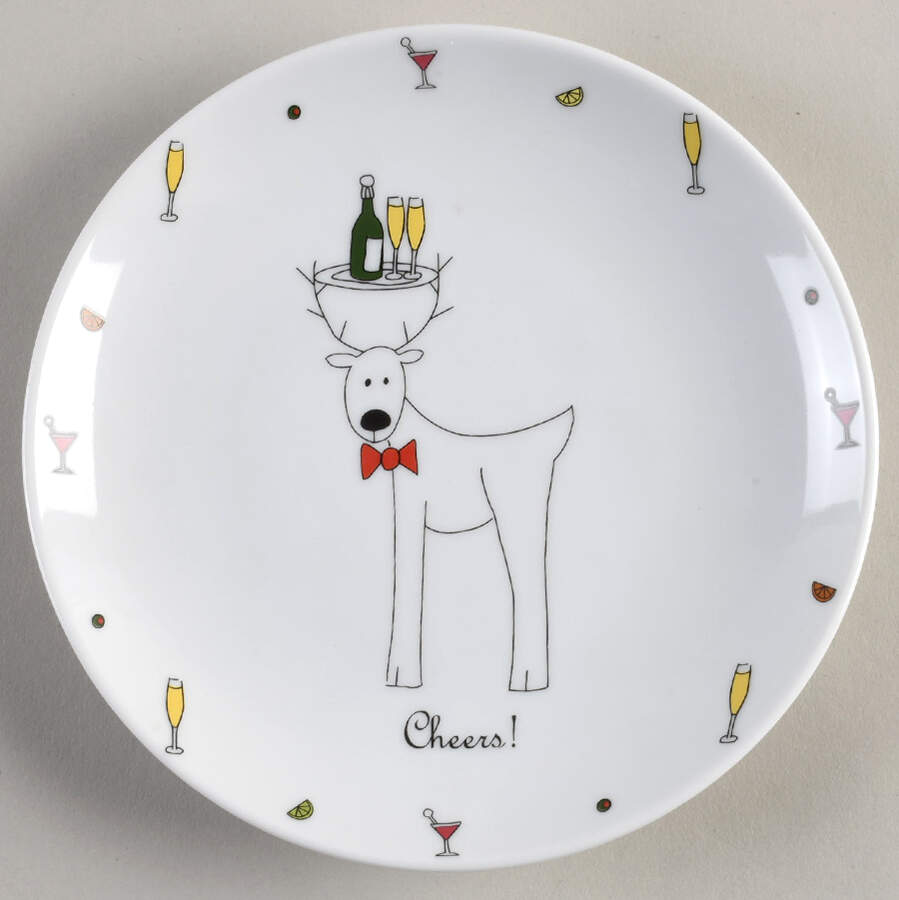 Happy Holidays (Rudy) Appetizer Plate by BIA Cordon Bleu-1