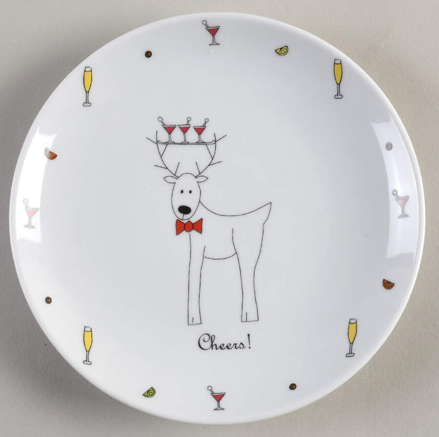 Happy Holidays (Rudy) Appetizer Plate by BIA Cordon Bleu-1