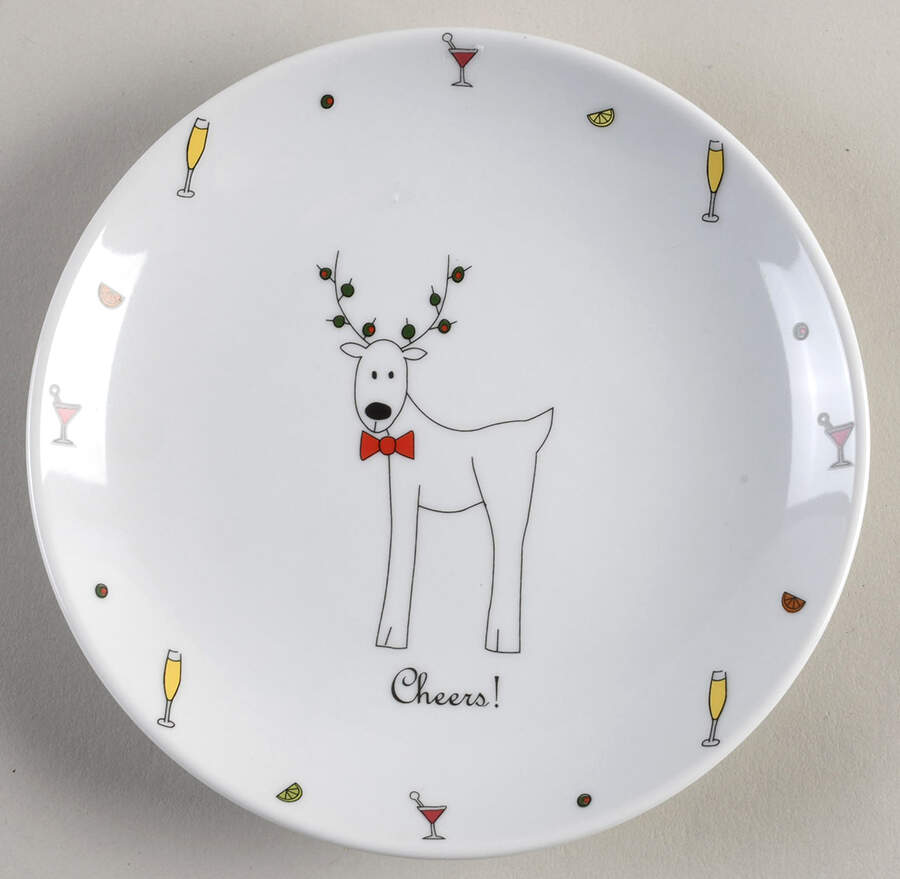 Happy Holidays (Rudy) Appetizer Plate by BIA Cordon Bleu-1