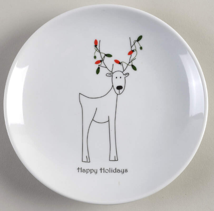 Happy Holidays (Rudy) Appetizer Plate by BIA Cordon Bleu-1