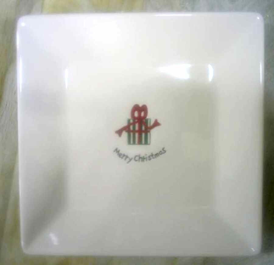 Happy Holidays (Rudy) Square Dinner Plate by BIA Cordon Bleu-1
