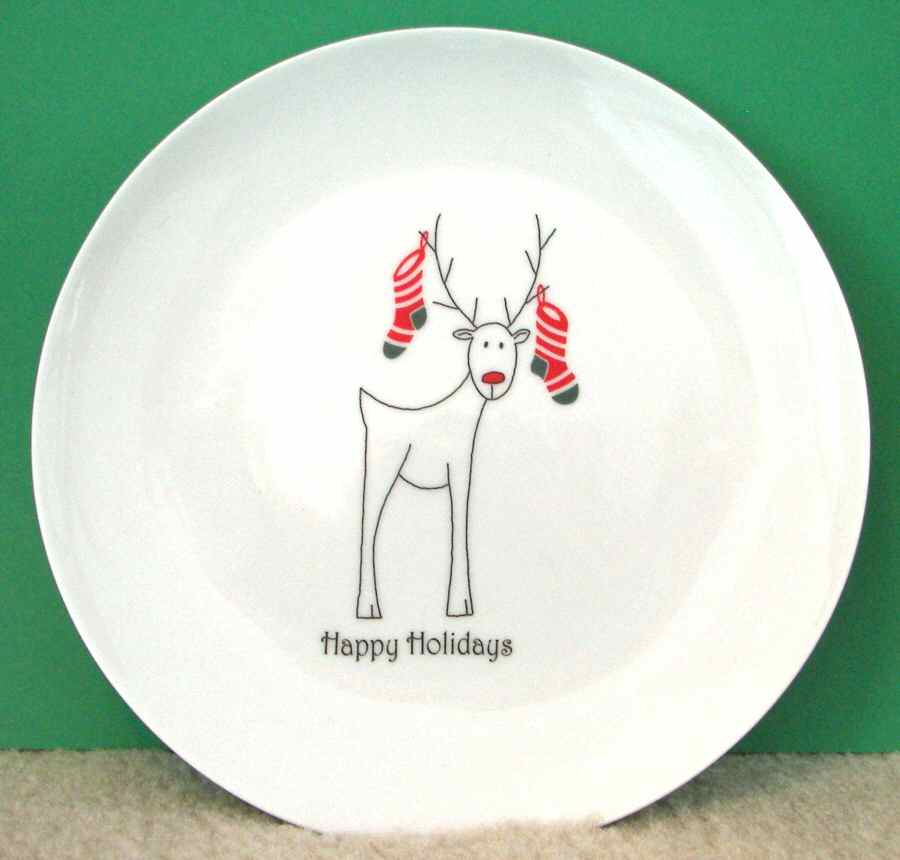 Happy Holidays (Rudy) Salad Plate by BIA Cordon Bleu-1