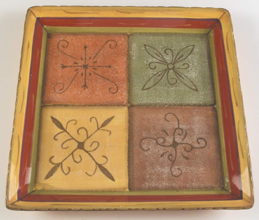 Toscana 16" Square Serving Platter by Clay Art-1