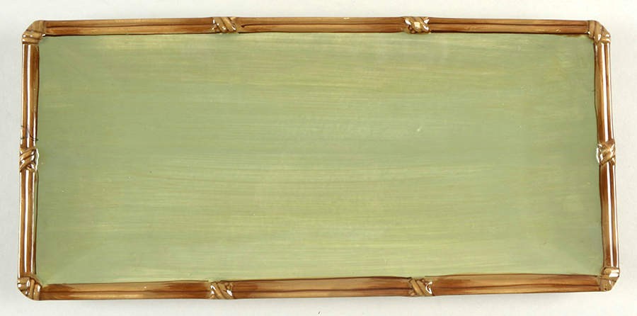 Zanzibar Moss 14" Sandwich Tray by Clay Art-1