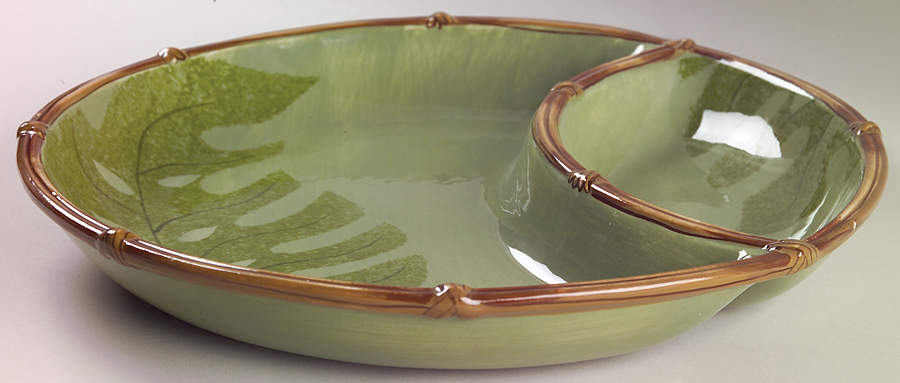 Zanzibar Moss 1 Piece Chip & Dip by Clay Art-1