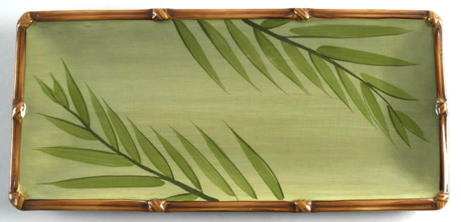 Zanzibar Moss 14" Sandwich Tray by Clay Art-1