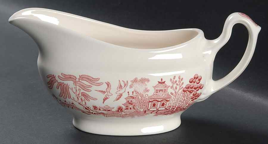Willow Rosa Pink (Colombia & Romania) Gravy Boat by Churchill-1