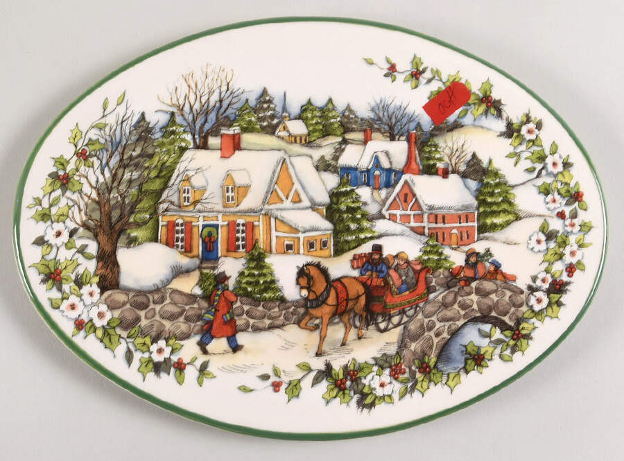 Winter Wonderland Oval Cheese Plate by Certified International-1