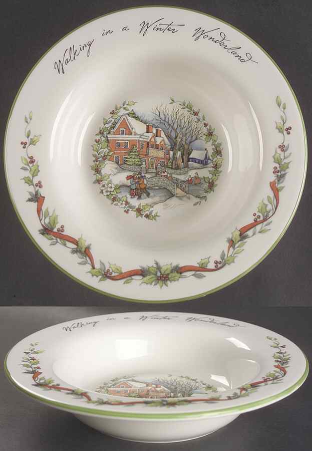 Winter Wonderland Large Rim Soup Bowl by Certified International-1