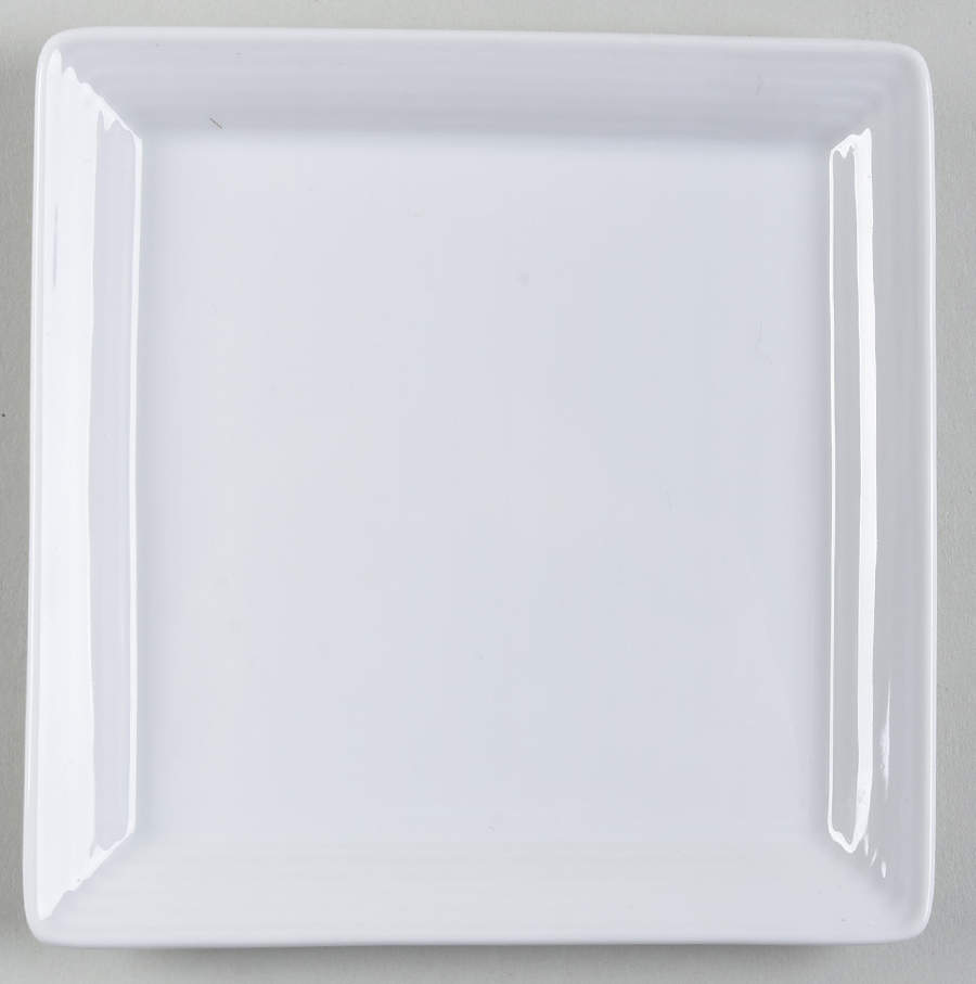 Entree-Halo 5" Square Plate by Crate & Barrel-1