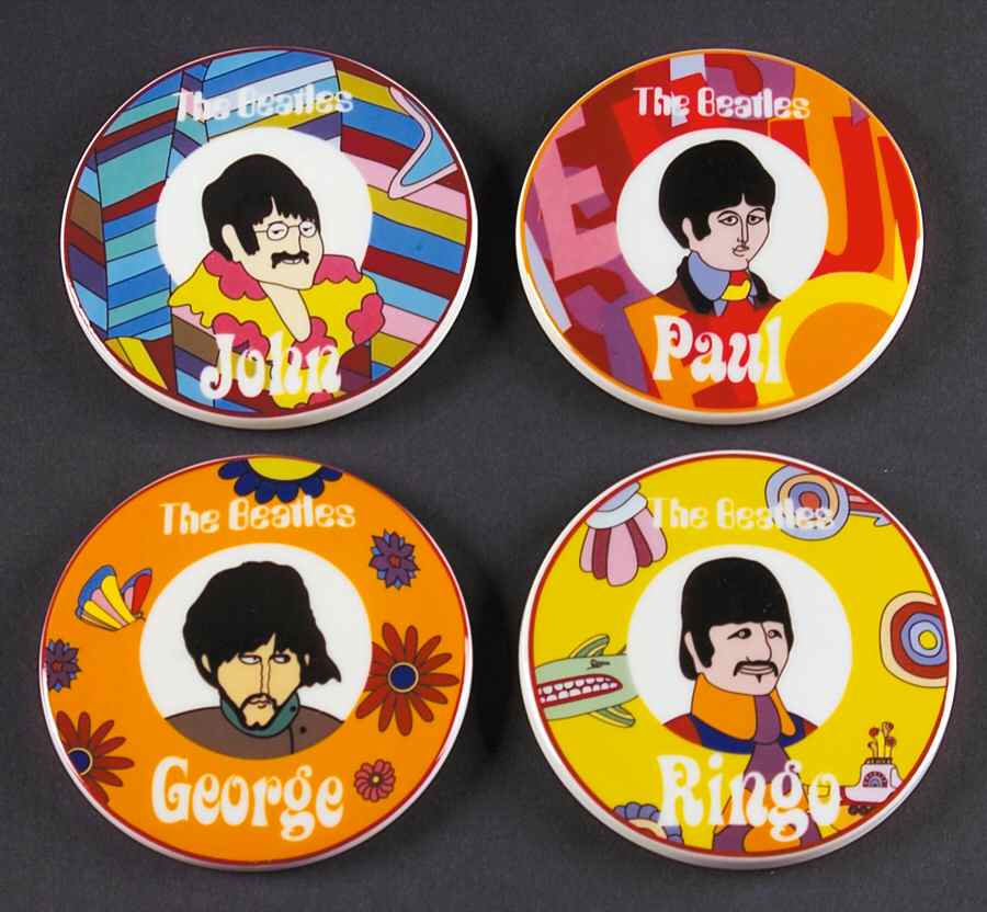 Yellow Submarine Coaster - Set of 4 Motifs by Coalport-1