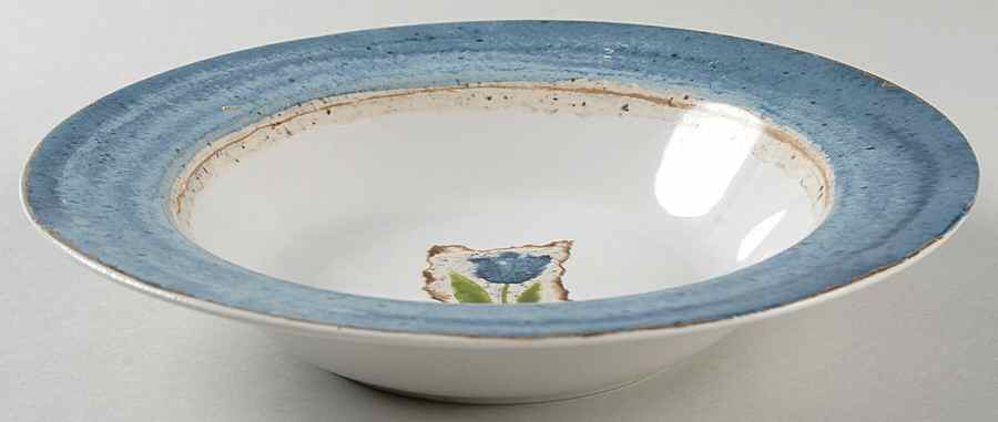 Paper Tulip Blue Rim Soup Bowl by Coventry (PTS)-1
