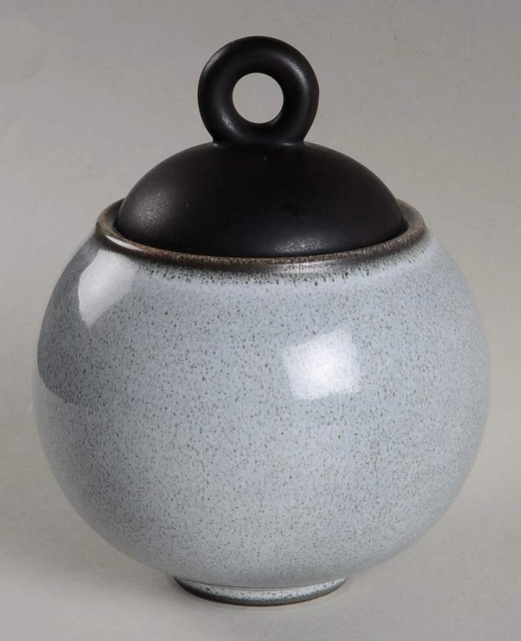 Tourron Gris Ecorce Sugar Bowl & Lid by Jars-France-1