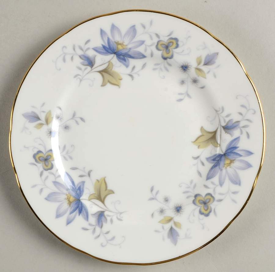 Rhapsody in Blue Bread & Butter Plate by Colclough-1