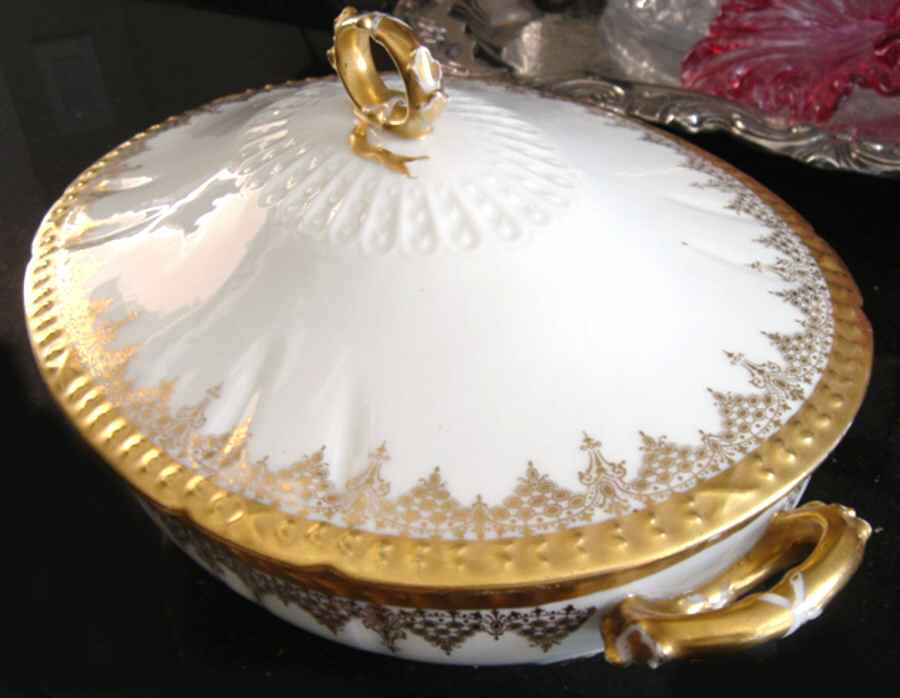 CHF1329 Oval Covered Vegetable by Charles Field Haviland-1