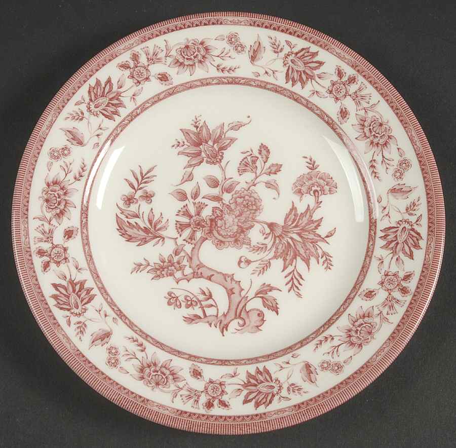 Indian Tree Pink Bread & Butter Plate by Churchill-1
