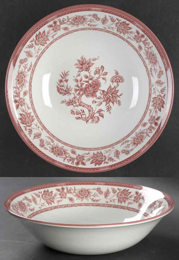 Indian Tree Pink 9" Round Vegetable Bowl by Churchill-1