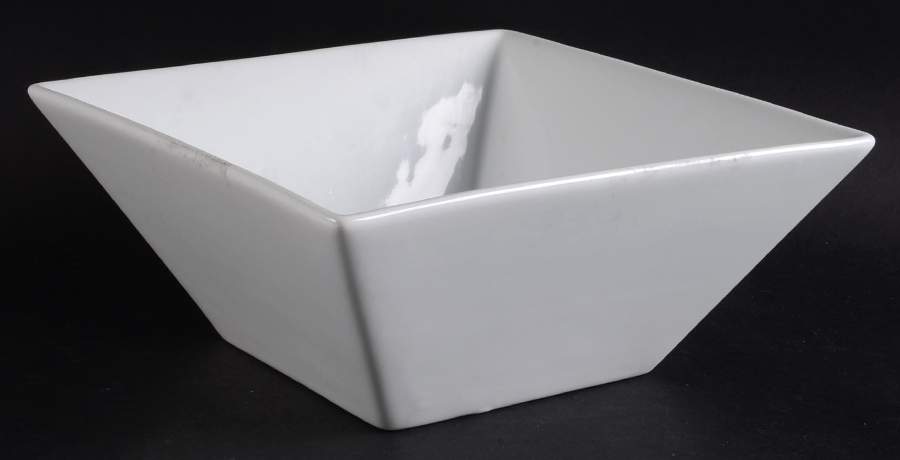 White Square 9" Salad Serving Bowl by Crate & Barrel-1