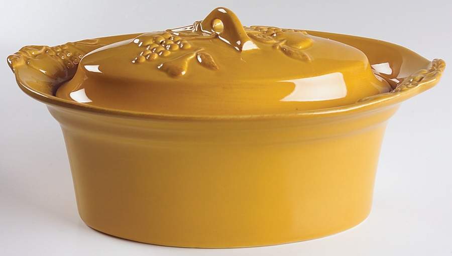 Madeira Harvest (Honey) 1.5 Quart Oval Covered Casserole by Casafina-1