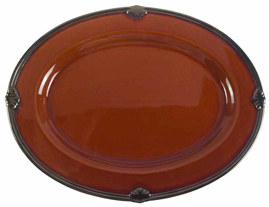 Embassy Brown 18" Oval Serving Platter by Certified International-1