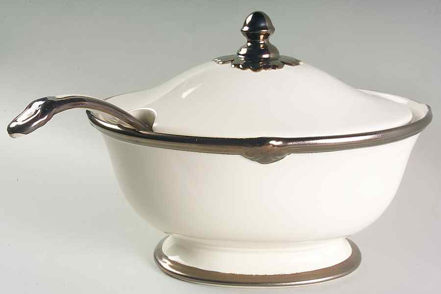 Embassy Ivory Oval Tureen & Lid and Ladle by Certified International-1