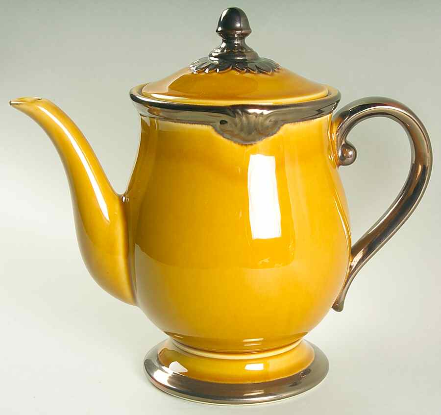 Embassy Gold Teapot & Lid by Certified International-1