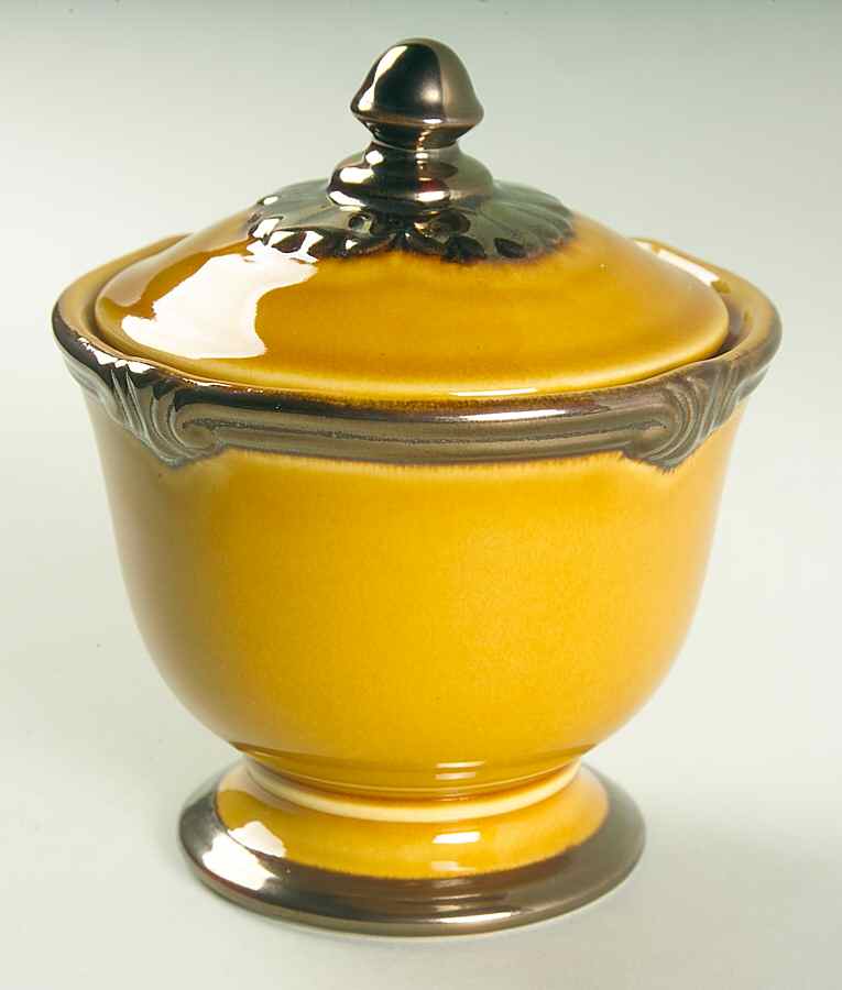 Embassy Gold Sugar Bowl & Lid by Certified International-1