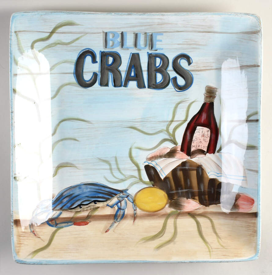 Fisherman's Catch 16" Square Serving Platter by Certified International-1