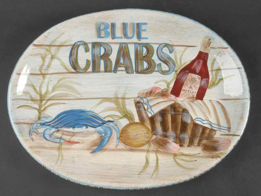 Fisherman's Catch 15" Oval Serving Platter by Certified International-1