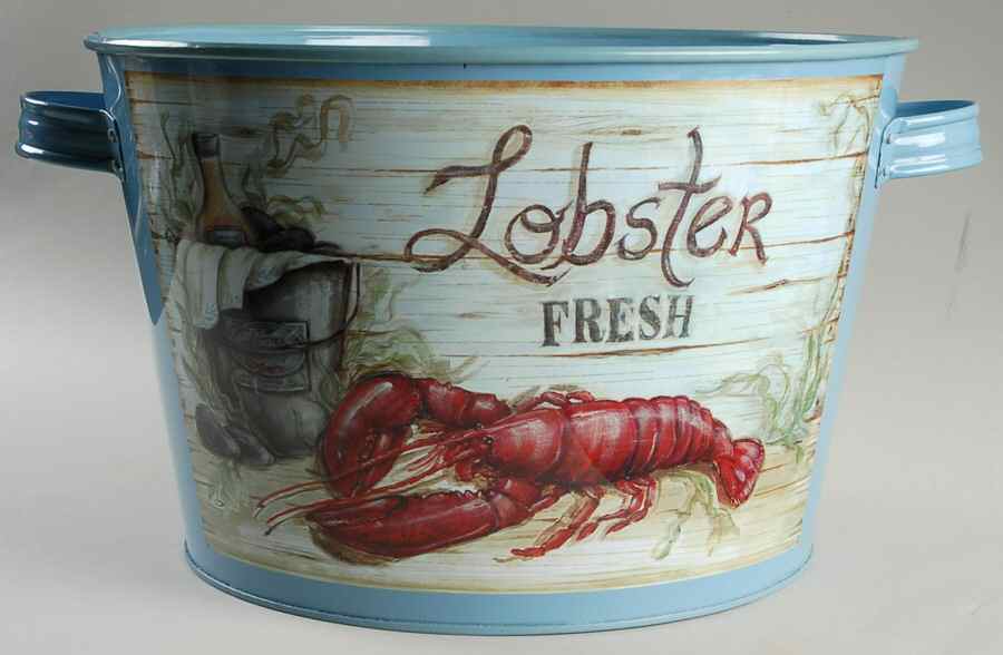 Fisherman's Catch Open Metal Ice Bucket by Certified International-1