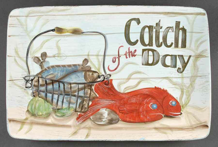 Fisherman's Catch 19" Rectangular Serving Platter by Certified International-1