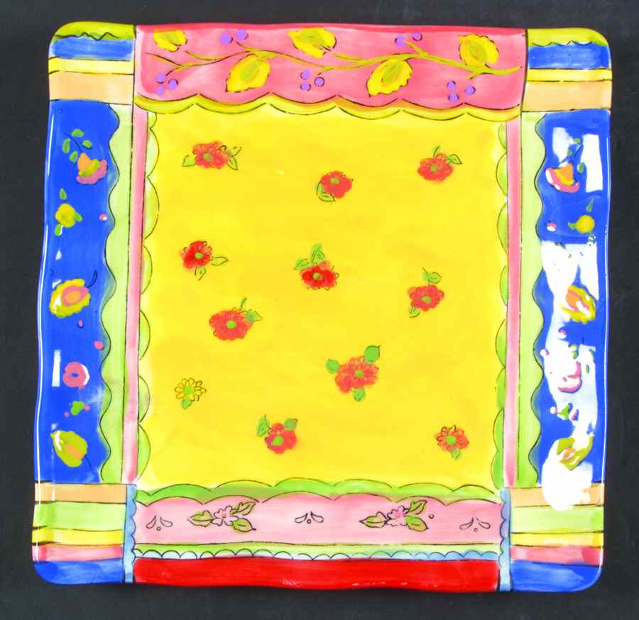 Floral Brights Square Dinner Plate by Certified International-1